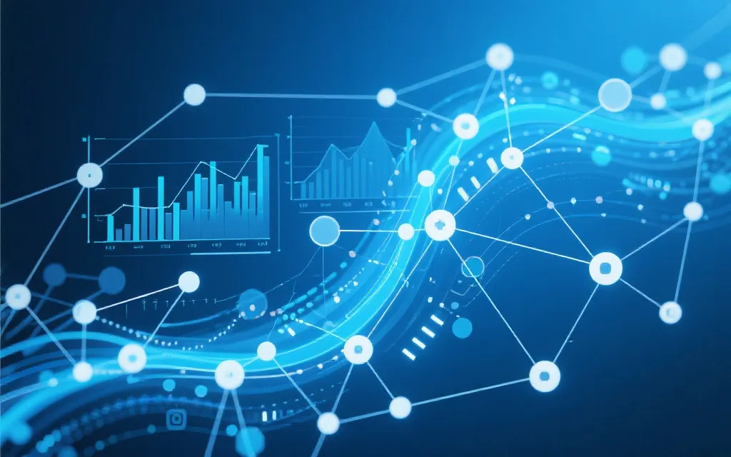 抽象数据可视化图表，数字与节点互联